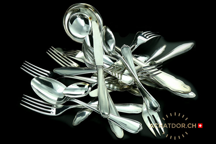 photos de fourchettes et cuill&egrave;res en argent 