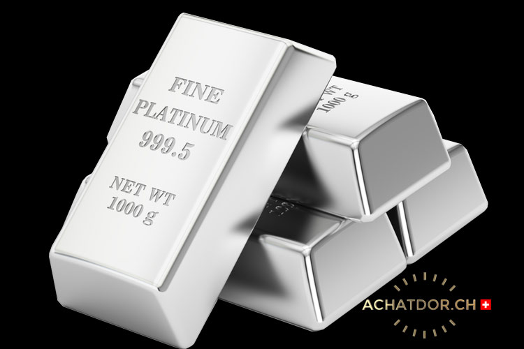 Achat Platine, achatdor.ch photo de lingots en platine